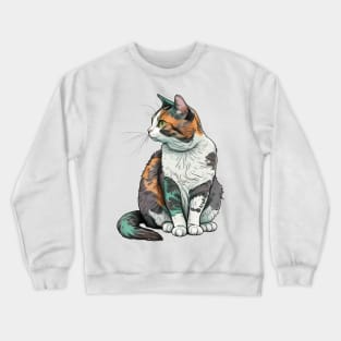 Cat Lady Beautiful - Cat Faces Cute Girls Womens Crewneck Sweatshirt